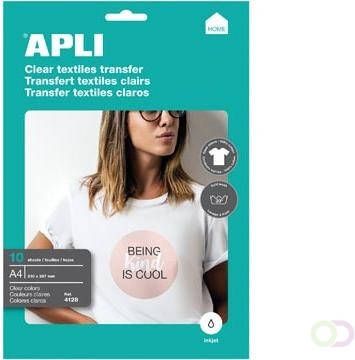 Apli T-shirt Transfer Paper voor licht of wit textiel pak met 10 vellen