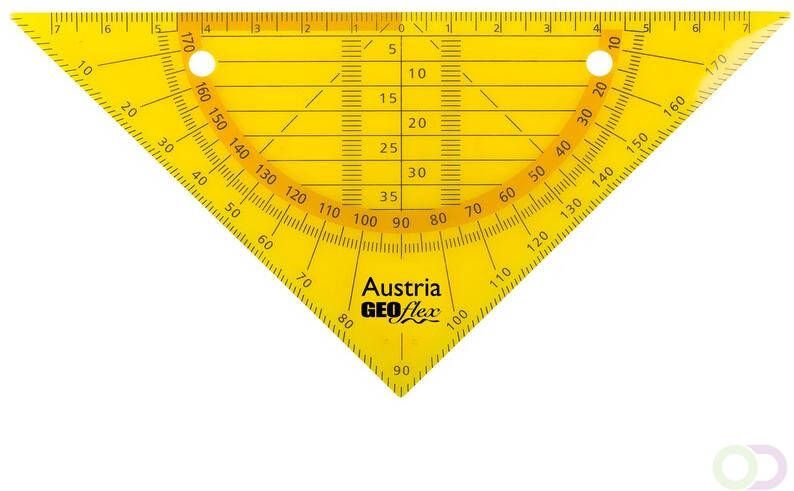 Aristo geodriehoek GEOflex 14cm flexibel Neon oranje