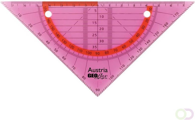 Aristo geodriehoek GEOflex 14cm flexibel Neon roze