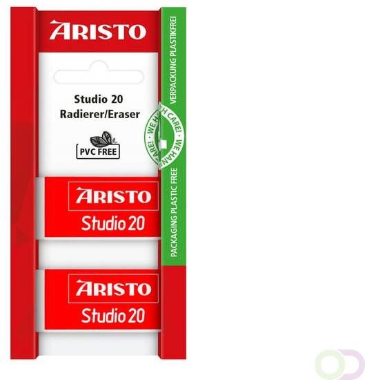 Aristo Gum Studio 20 2 stuks voor potlood en kleurpotlood op "Eco" blister