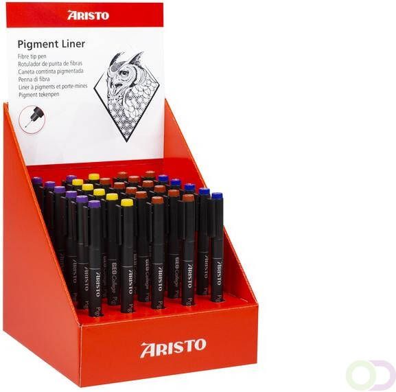 Aristo pigmentliner GeoCollege display met 30 pennen