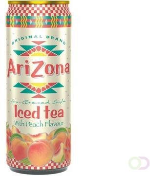 Arizona ijsthee Peach Iced Tea blik van 33 cl pak van 12