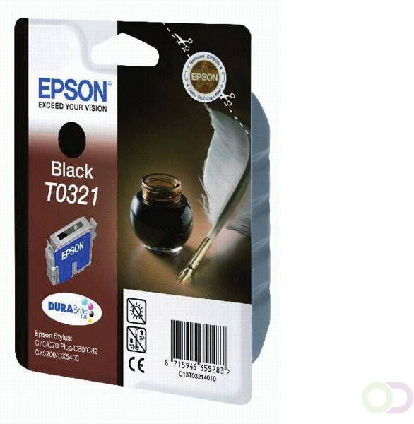 Armor Epson inktcartridge zwart t0321 1240 pagina\'s c13t03214010