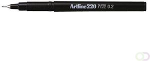 Artline Fineliner 220 rond 0.2mm blauw