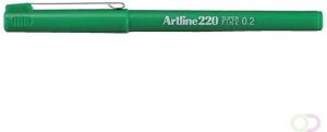 Artline Fineliner 220 rond 0.2mm groen