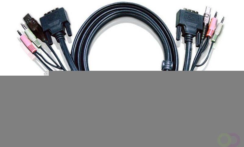 ATEN 1.8M USB DVI-D Enkelvoudige Link KVM Kabel (2L-7D02U)