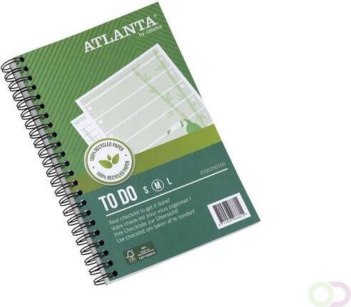 Atlanta by Jalema notitieboekje To Do &apos;Jungle&apos; ft 125 x 195 mm 200 bladzijden pak van 2 stuks