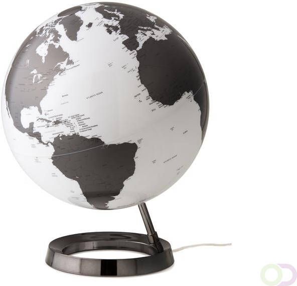 Atmosphere globe Bright Houtskool grijs 30cm diameter kunststof voet met verlichting