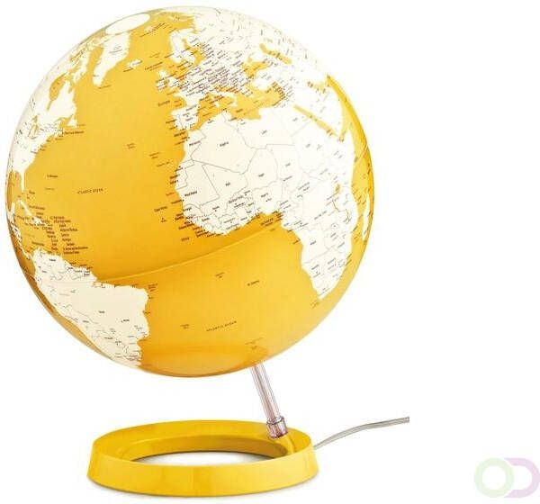 Atmosphere globe Bright Yellow 30cm diameter kunststof voet met verlichting