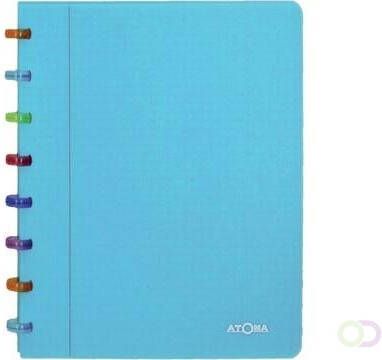 Atoma Tutti Frutti schrift ft A5 144 bladzijden commercieel geruit transparant blauw