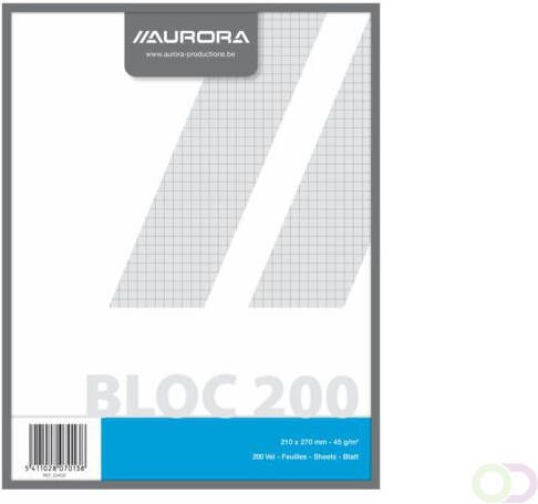 Aurora Kladblok 270X210mm ruit 5x5mm 200vel