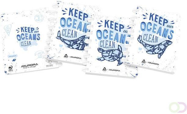 Aurora Schrift Adoc Ocean Waste Plastics A4 lijn 144 pagina's 90gr