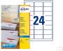 Avery Witte etiketten QuickDry doos van 40 blad ft 63 5 x 33 9 mm (b x h) 960 stuks 24 per blad - Thumbnail 1