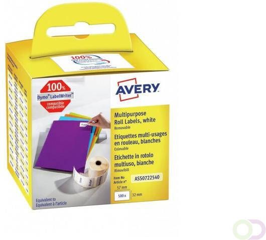 AVERY Etiketten op rol 32 x 57 mm wit Thermisch afneembaar ASS0722540