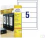 AVERY Insteekkaarten voor ordnerrug 54 x 190 mm wit Inkjetprinter Laserprinter Kopieerapparaat C32267-25 - Thumbnail 3
