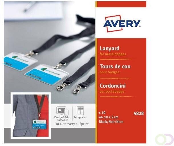 AVERY Lanyards met haak 44 x 20 mm 4828