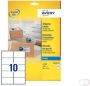 AVERY Verzendetiketten 99 1 x 57 mm wit Inkjetprinter permanent klevend J8173 10 - Thumbnail 1