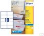 AVERY Verzendetiketten 99 1 x 57 mm wit Inkjetprinter permanent klevend J8173-25 - Thumbnail 1