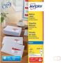 Avery witte etiketten QuickDry ft 63 5 x 33 9 mm (b x h) 2.400 stuks 24 per blad - Thumbnail 2