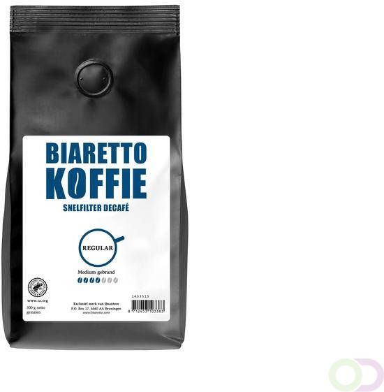 Biaretto Koffie snelfilter DecafÃ© RFA 500gram