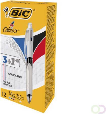 Bic Balpen 3kleuren met vulpotlood HB 0.7mm