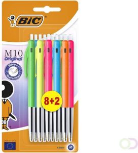 Bic Balpen M10 colors limited edition blister 8+2 gratis