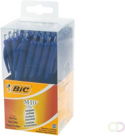 Bic Balpen M10 medium blauw in tubo verpakking