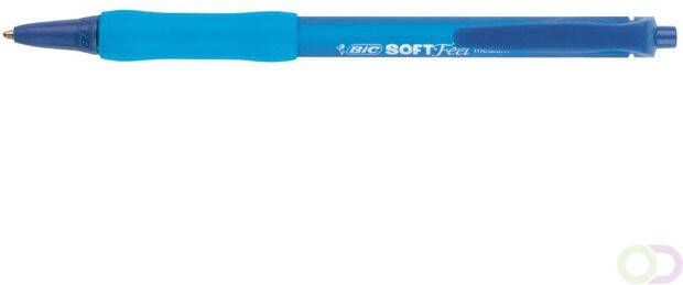 Bic Balpen Soft Feel Clic Grip blauw medium