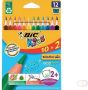 Bic Kids Evolution Triangle kleurpotloden etui 10 + 2 gratis - Thumbnail 2
