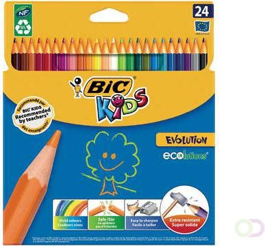 Kleurpotlood Bic kids ecolutions evolution 24 potloden in kartonnen doos