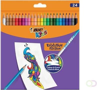 Bic Kids kleurpotlood Illusion Evolution etui van 24 stuks