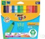 Bic Kids Viltstift Visacolor XL Ecolutions 12 stiften in een kartonnen etui - Thumbnail 1