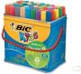 Bic Kids Viltstift Visacolor XL Ecolutions 48 stiften in een metalen doos - Thumbnail 1