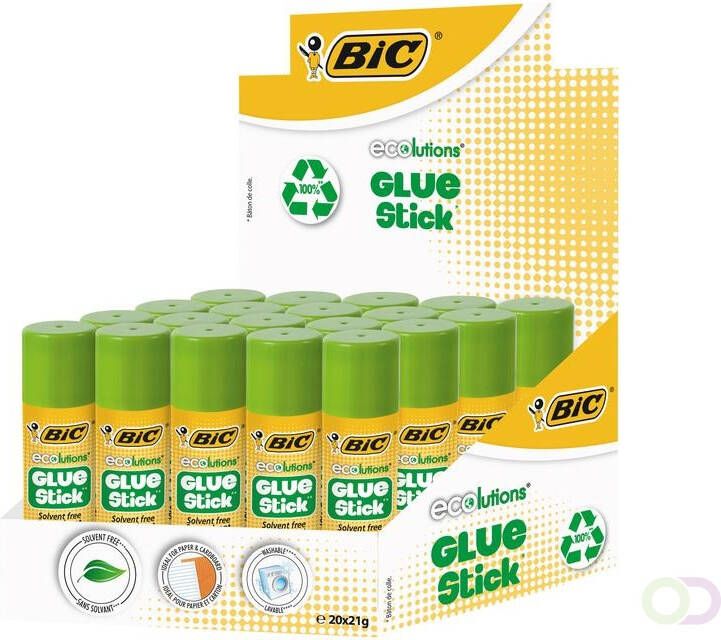 Bic Ecolutions Lijmstift 21gr doos Ã  12 8 gratis