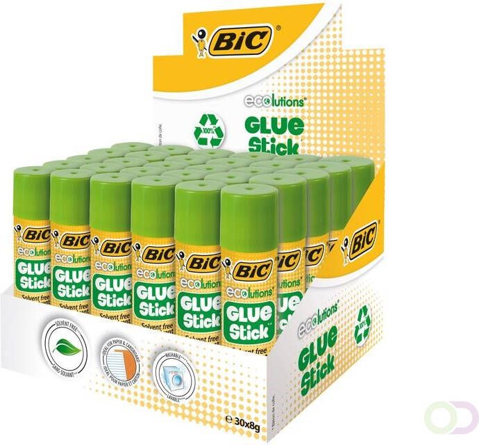 Bic Ecolutions Lijmstift 8gr doos Ã  20 10 gratis