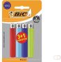 Bic Maxi vuursteen aanstekers geassorteerde kleuren blister van 3 + 1 gratis - Thumbnail 1