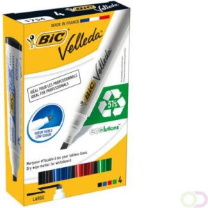 Bic Viltstift 1751 whiteboard schuin ass 3 5.5mm set Ã  4st