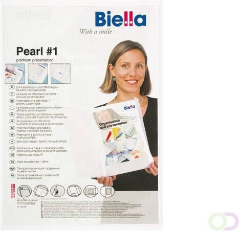 Biella Offertemap Pearl 1 A4 met insteektas 2 kleppen wit