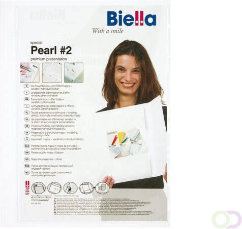 Biella Offertemap Pearl 2 A4 met insteektas 3 kleppen wit