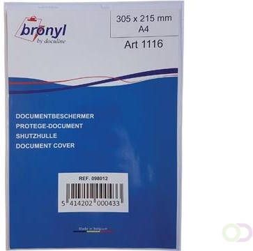 Bronyl U-mapje uit transparante PVC van 180 micron ft A4