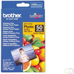 Brother BP71GP50 Premium Glossy Photo Paper pak fotopapier Wit (BP-71GP50)