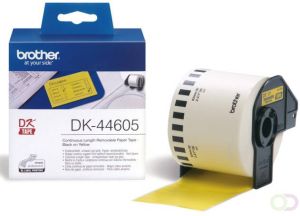 Brother DK-44605 Continuous Removable Yellow Paper Tape (62mm) Geel (DK-44605)