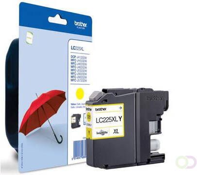 Brother inktcartridge 1.200 pagina&apos;s OEM LC-225XLY geel op blister