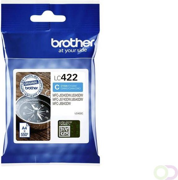 Brother Inktcartridge LC-422C blauw