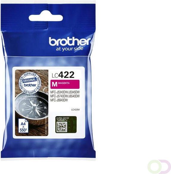 Brother Inktcartridge LC-422M rood