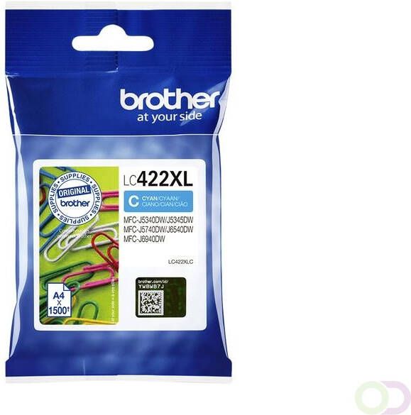 Brother Inktcartridge LC-422XLC blauw