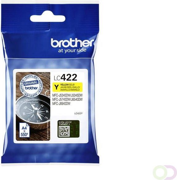 Brother Inktcartridge LC-422Y geel