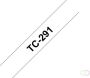 Brother Labeltape P-touch TC-291 9mm zwart op wit - Thumbnail 1