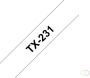 Brother Labeltape P-touch TX-231 12mm zwart op wit - Thumbnail 2