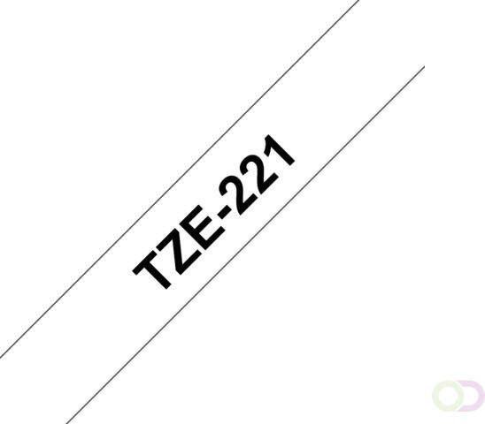 Brother Labeltape P-touch TZE221 9mm zwart op wit
